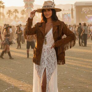 🤎 Vintage Sears The Leather Shop Suede Fringe Coat | Western Boho Statement 🤎